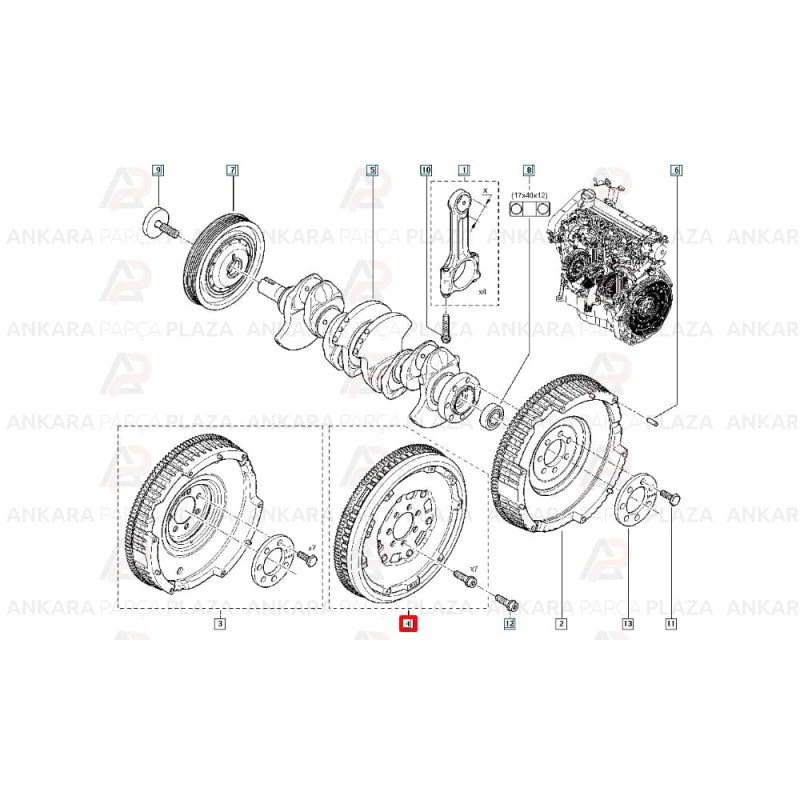 Fluence, Kangoo 3, Megane 3, Laguna 3, Duster Debriyaj Volanı Luk Fluence, Kangoo 3, Megane 3, Laguna 3, Duster Debriyaj Volanı Luk