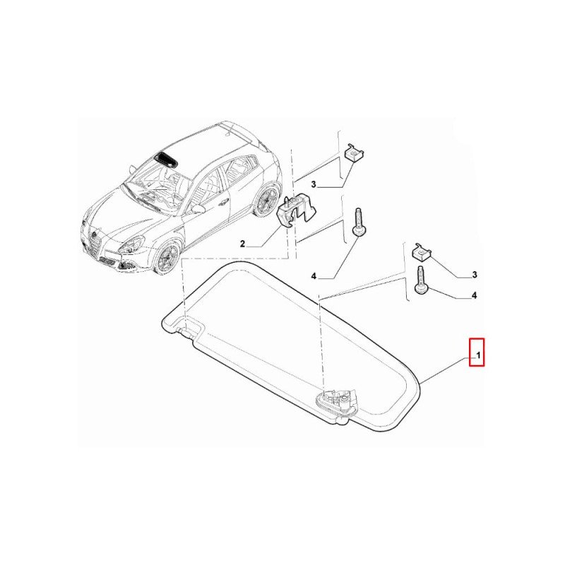 Alfa Romeo 159 - Giulietta Sağ Güneşlik 156101692 Alfa Romeo 159 - Giulietta Sağ Güneşlik 156101692