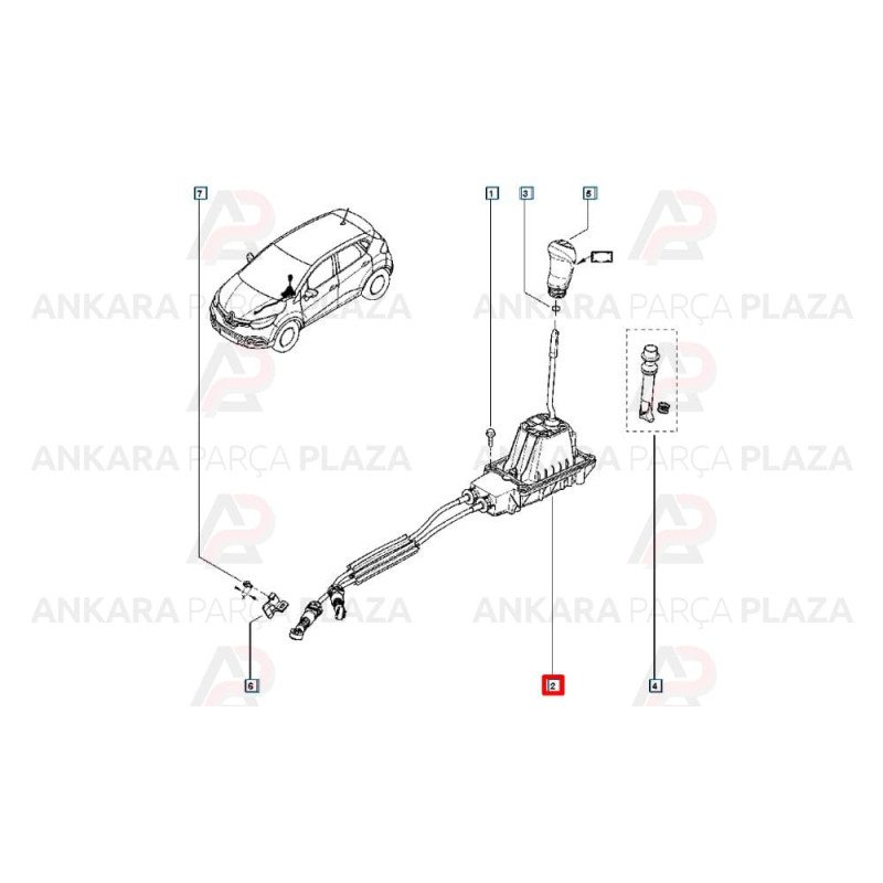 Vites Kumanda Teli Halatı Duster 4X2 341080304R Vites Kumanda Teli Halatı Duster 4X2 341080304R