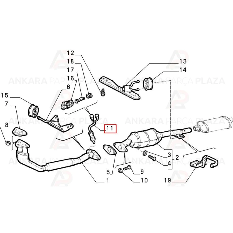 Lamda Sensörü Fiat Tempra, Tipo Mpi 46422649 Lamda Sensörü Fiat Tempra, Tipo Mpi 46422649