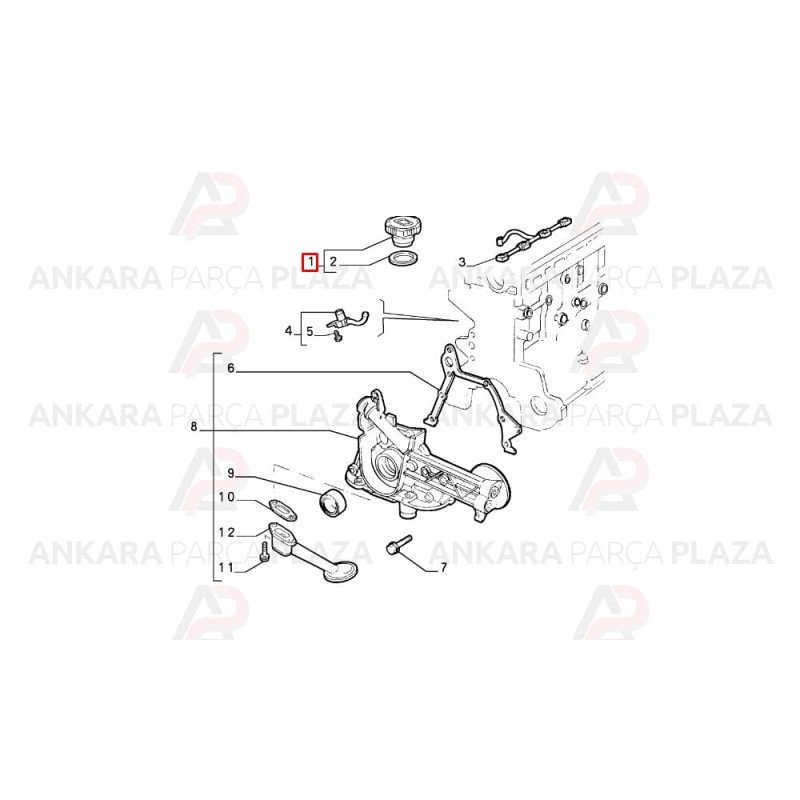 Doblo 1.9 Motor Yağ Kapağı Siyah 46548444