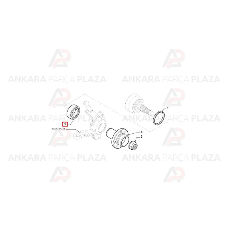 Stilo, Doblo 3 Ön Aks Rulmanı Absli 48 Kutup Aktif Sensörlü Snr Stilo, Doblo 3 Ön Aks Rulmanı Absli 48 Kutup Aktif Sensörlü Snr