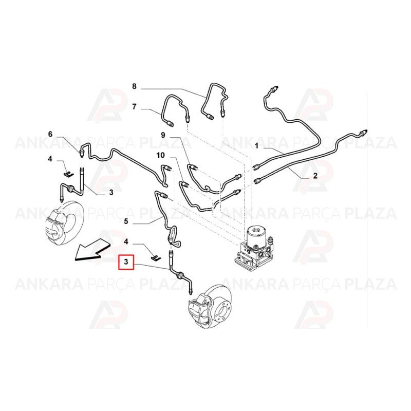 Linea Grande Punto Fiorino Fren Hortumu Ön 55701047 Linea Grande Punto Fiorino Fren Hortumu Ön 55701047
