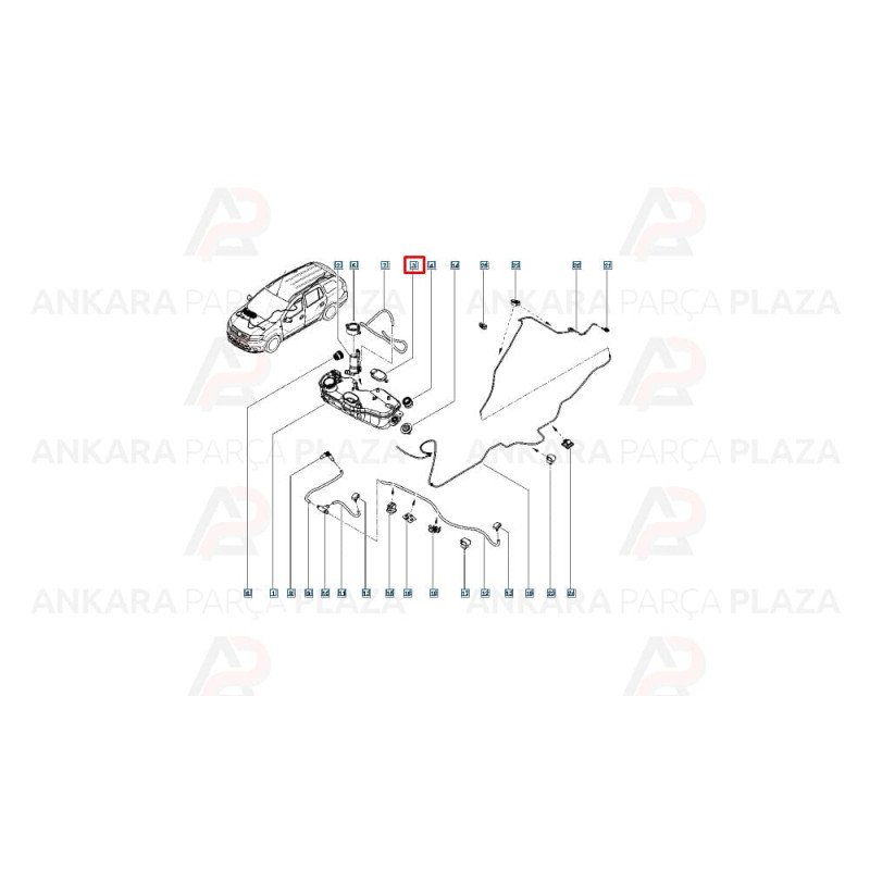Megane 2 03 - 09 Ön Cam Su Bidonu - Deposu Kapağı 7700411279 Megane 2 03 - 09 Ön Cam Su Bidonu - Deposu Kapağı 7700411279