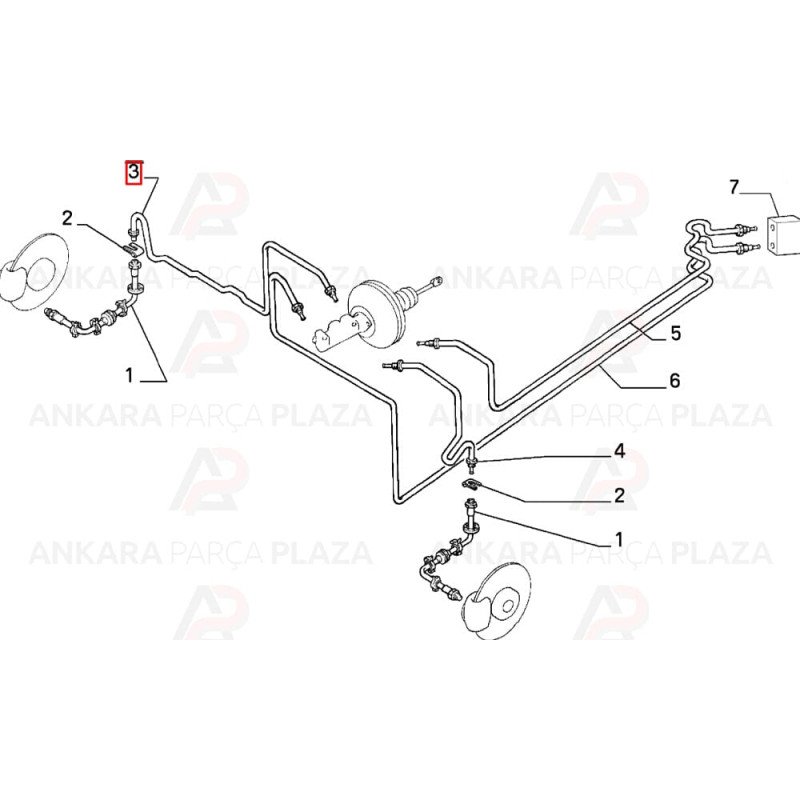 Tempra Tipo Arka Boru Ve Teker Arası Fren Borusu 55Cm 71737657 Tempra Tipo Arka Boru Ve Teker Arası Fren Borusu 55Cm 71737657