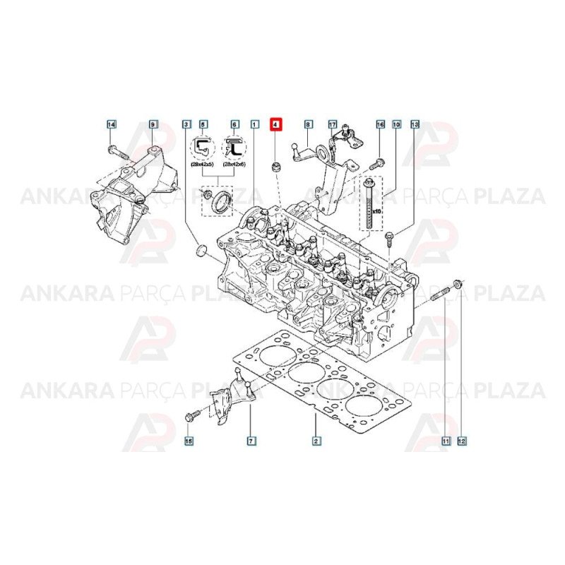 Subap Keçesi Clio Kangoo Megane 2 Logan 1.5 D K9K 6Mm 8 Adet Subap Keçesi Clio Kangoo Megane 2 Logan 1.5 D K9K 6Mm 8 Adet