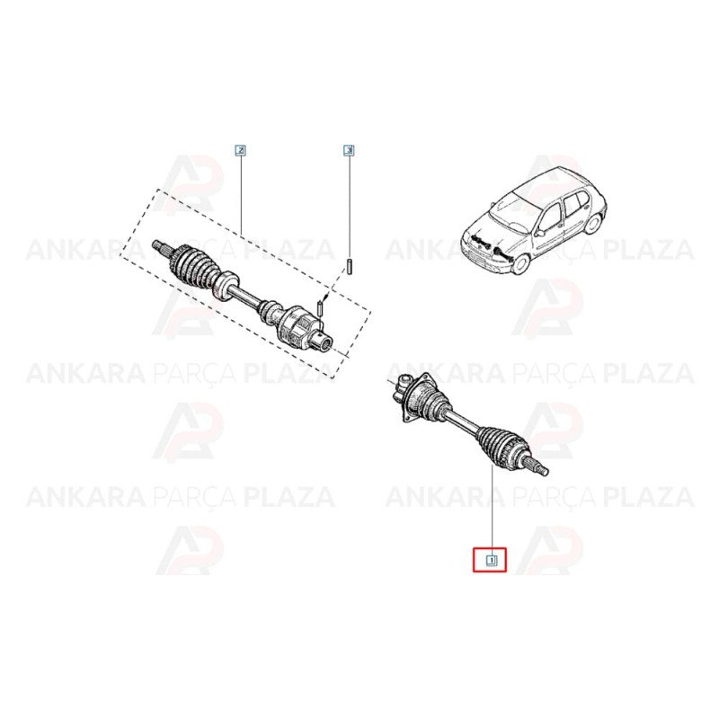 Ön Aks Komple Sol AbsLi Clio 2 1998 > Ölçü : 21X29.95X625.7 Abs 26 Teeth Ön Aks Komple Sol AbsLi Clio 2 1998 > Ölçü : 21X29.95X625.7 Abs 26 Teeth