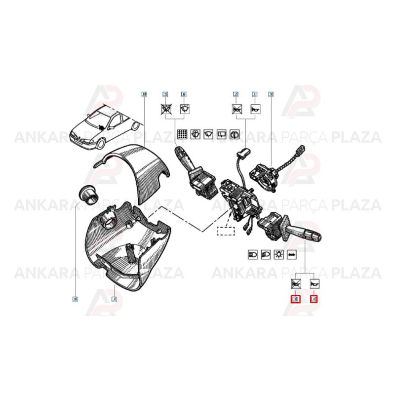 Far Korna Sinyal Kumanda Kolu Kangoo Megane Kornalı Sissiz 7701053057 Far Korna Sinyal Kumanda Kolu Kangoo Megane Kornalı Sissiz 7701053057