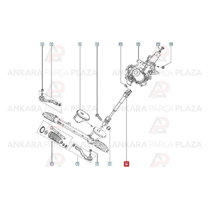 Direksiyon Alt Ara Mili Megane Scenic 2 7701067983 Direksiyon Alt Ara Mili Megane Scenic 2 7701067983