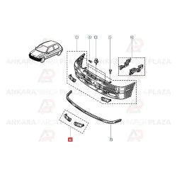 Renault 9 11 19 Clio Sis Far Çerçevesi Yuvası Kapağı Sol 7701205125
