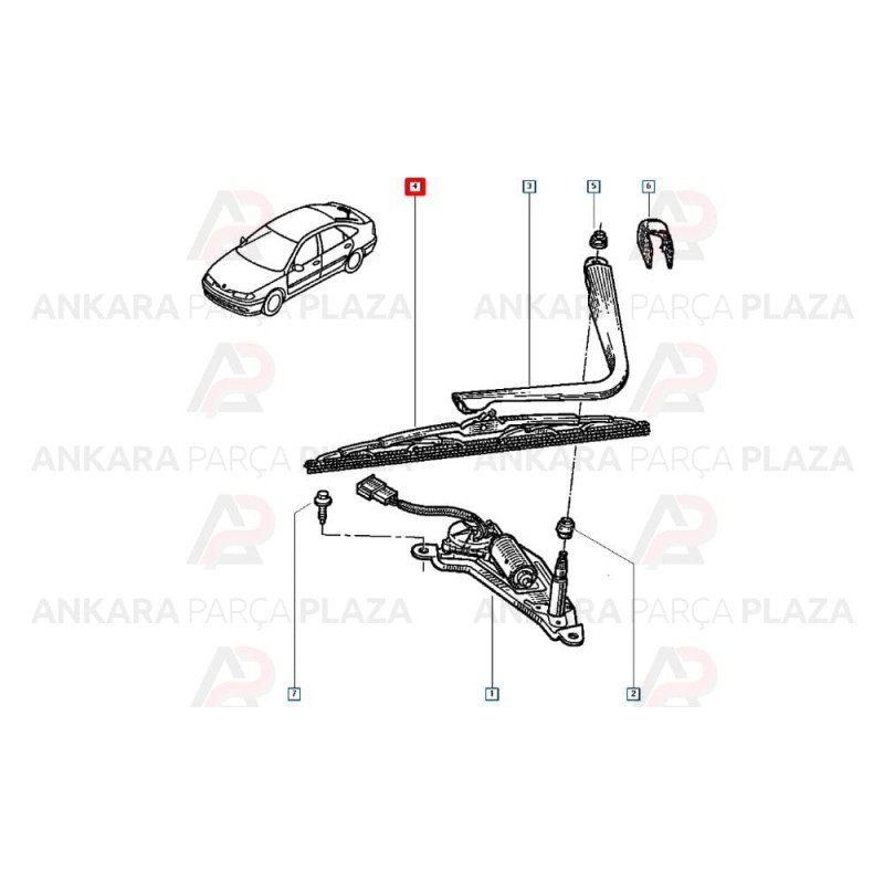 Laguna 1 Arka Silecek Süpürgesi 7701410134 Laguna 1 Arka Silecek Süpürgesi 7701410134