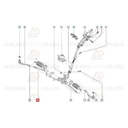 Rot Mili + Rot Başı + Direksiyon Körüğü Sol Renault Trafic 2