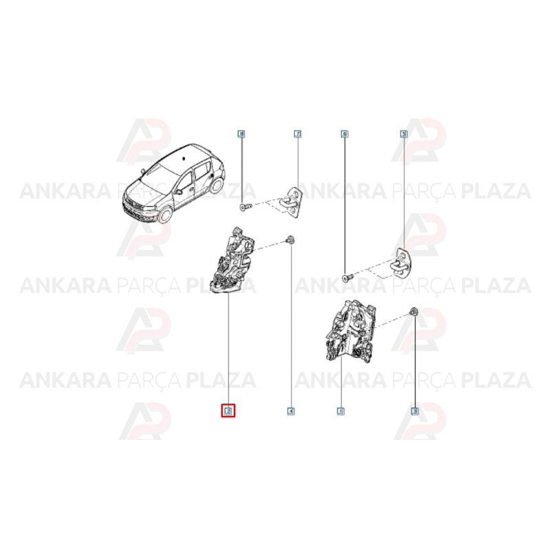 Kapı Kilidi Sağ Arka Clio Symbol 825024490R Kapı Kilidi Sağ Arka Clio Symbol 825024490R