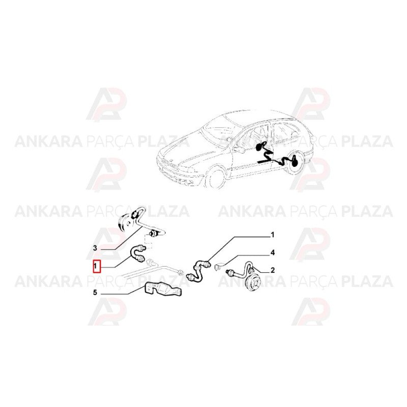 Palio HB Arka Fren Hortumu 98825059 Palio HB Arka Fren Hortumu 98825059