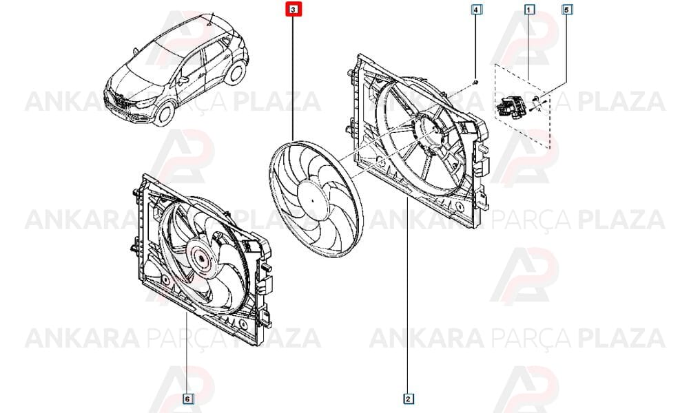 Fan Motoru Ve Şasesi Duster 4X2 214811626R